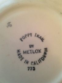 Sculptured Grape - Poppy Trail by Metlox (made in California)