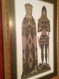 Framed temple rubbing