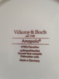Villeroy & Boch "Amapola" dishes - made in Germany