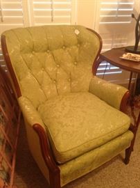 Vintage tufted back armchair