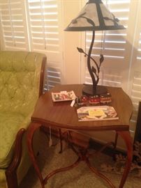 Curved leg side table