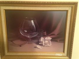 Framed art - white rose