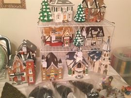 Snow Village houses, buildings, and accessories