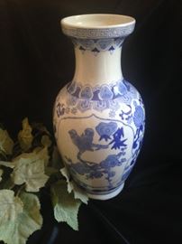 Blue & white vase