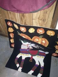 Christmas and Halloween door mats