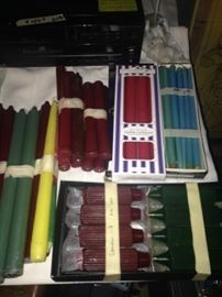 Variety of candles