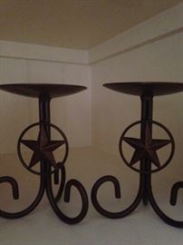 Pair of "Texas" candleholders