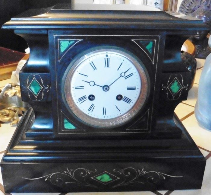 Japy Freres French slate mantle clock