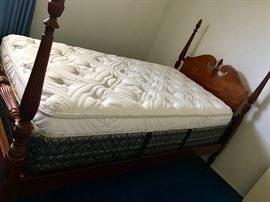 Vintage mahogany four poster bed frame
