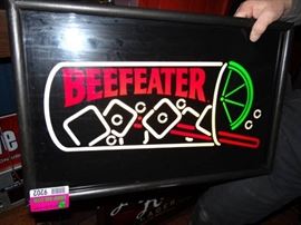 Lighted Beefeater Sign