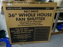 belt drive 36 whole house fan shutter  model nu ...