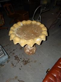 concrete sunflower birdbath