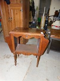 Small Side Table Magazine Holder
