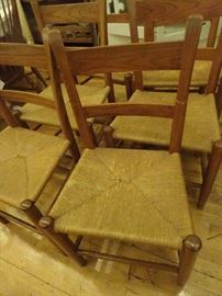 Set of 6 Canned Chairs