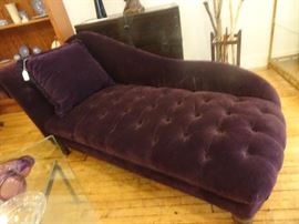 Purple Tuffed Chaise Lounge