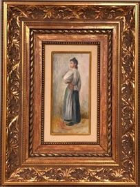 Original Oil Painting by PierreAuguste Renoir Jeune Paysanne