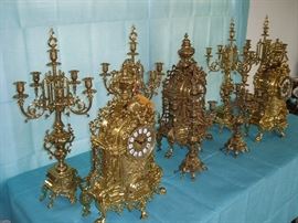 Mantel Clocks with Garniture Sets