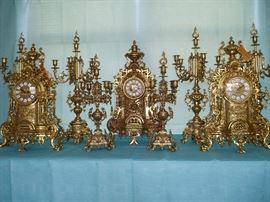 Mantel Clocks with Garniture Sets
