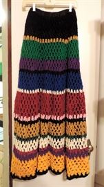 VINTAGE CROCHET SKIRT WITH SLIP