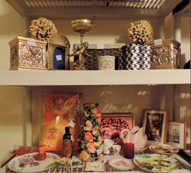 FLORAL ITEMS AND ROSE CHINA