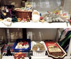 COLLECTIBLES AND GLASS INK WELL BOTTLES