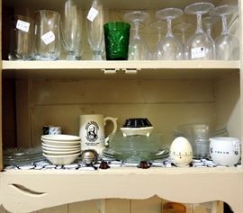 GLASSWARE, STEMWARE AND KITCHEN ITEMS