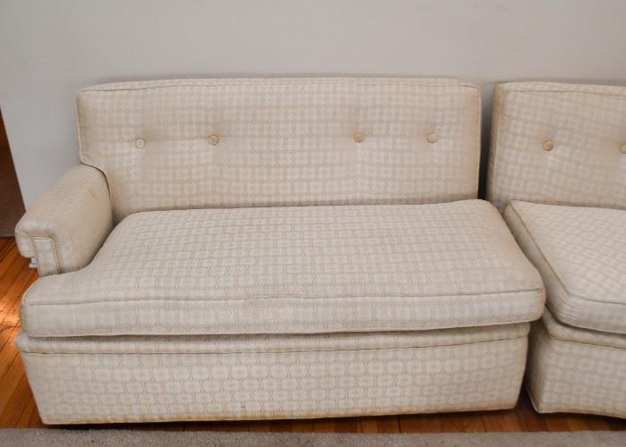 Vintage Custom Curved Sectional Sofa by Barnitz Studios, Evanston (2 pieces)