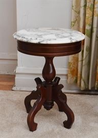 Small Occasional Table with Marble Top