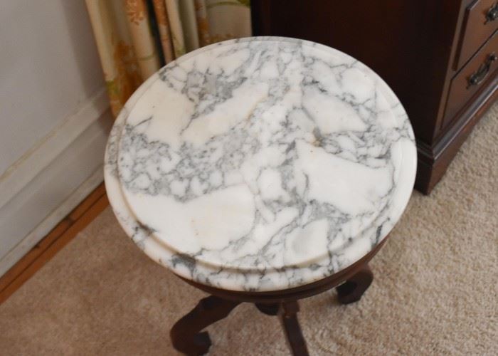 Small Occasional Table with Marble Top
