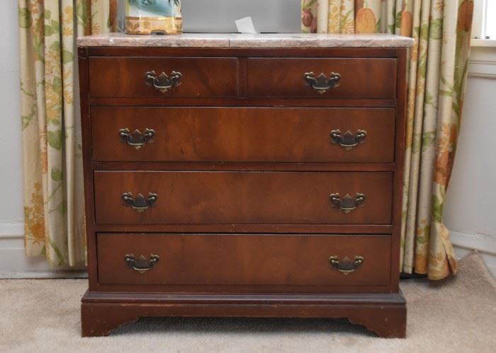 Antique / Vintage Chest of Drawers with Marble Top