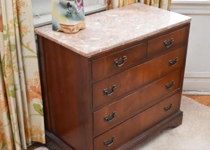 Antique / Vintage Chest of Drawers with Marble Top