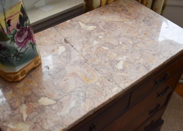 Antique / Vintage Chest of Drawers with Marble Top