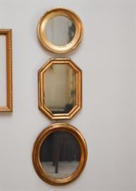 Small Gold Framed Wall / Accent Mirrors
