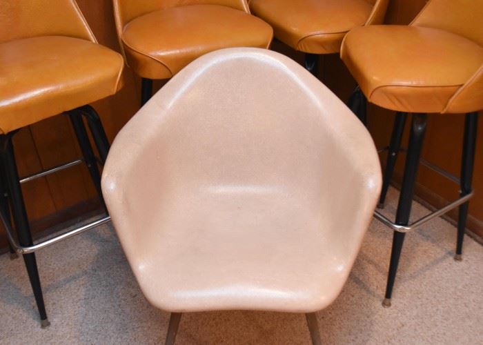 Mid Century Modern Herman Miller / Eames Shell Armchairs Chairs (2)