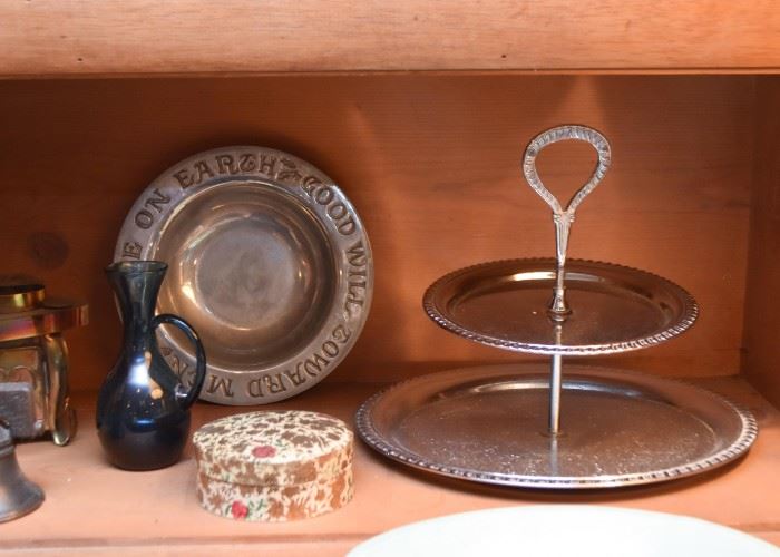 Pewter Bowl, Dessert Server, Coasters