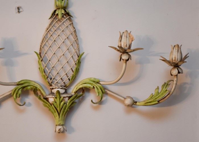 Vintage Metal Candle Wall Sconce