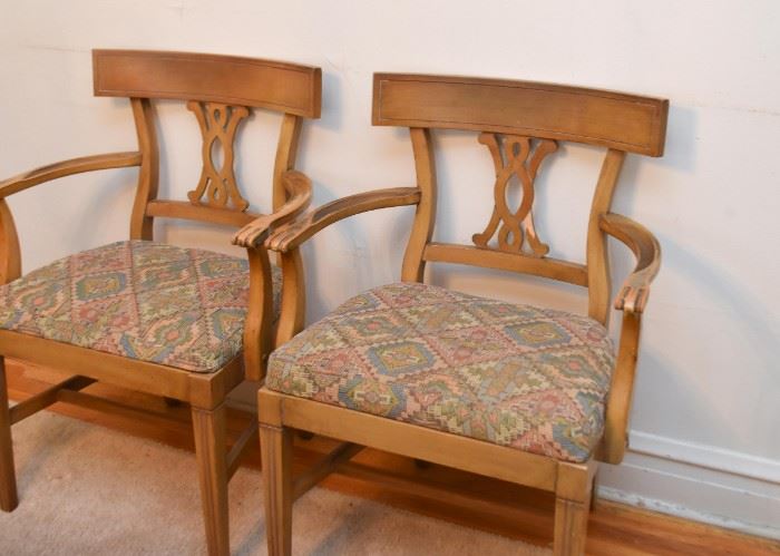 Vintage Dining Table with 6 Chairs (1 extra leaf included, not shown)