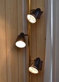 Mid Century Modern Pole / Floor Lamp with 3 Adjustable Lights