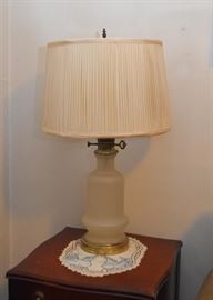 Vintage Frosted Glass Table Lamp