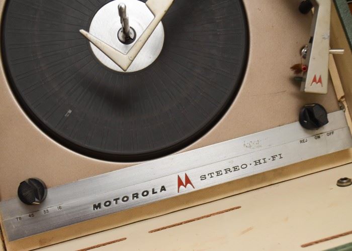 Vintage Motorola Stereophonic Portable Turntable