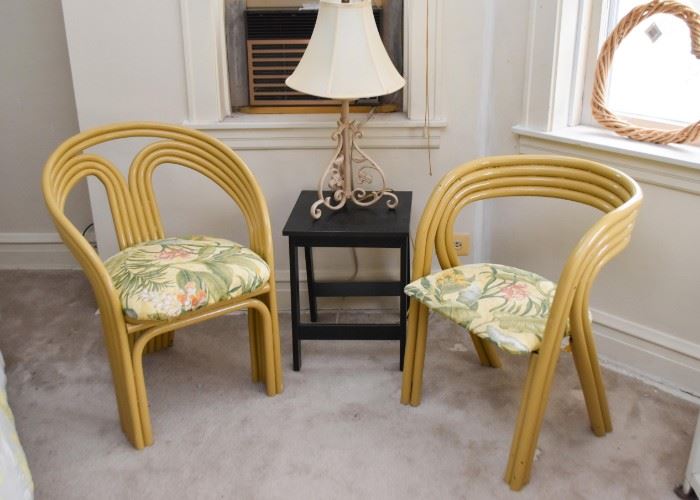 Vintage Side Chairs with Upholstered Seats