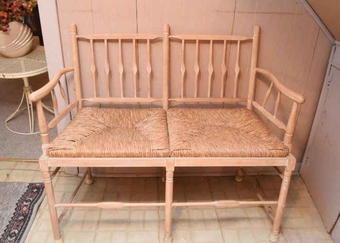 2-Seat Bench with Rush Seats