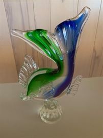 Signed fish Murano art glass
