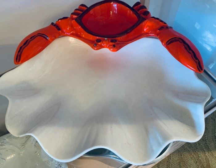 Large vintage lobster dish, California Pottery