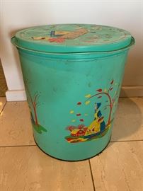 Vintage large tin container