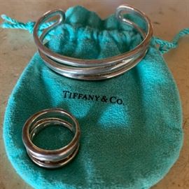 Tiffany & Co. sterling bracelet and ring