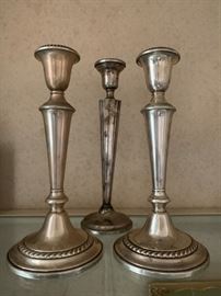 Sterling silver candle holders