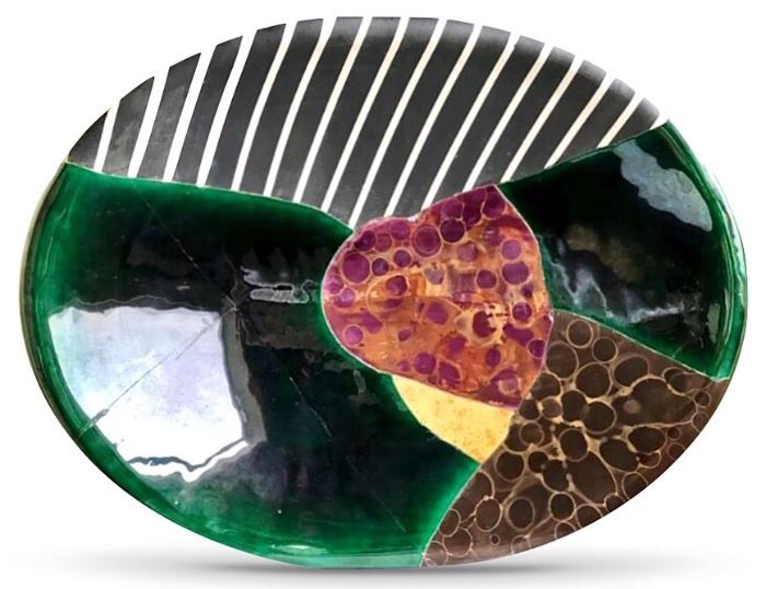 One of two rare 1990 platters by renowned Sarasota artist Scott Causey; secondary market prices get up to $900, but our price nowhere near that