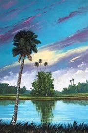 Original oil on canvas by Winter Haven artist Beatrice Elliott, 2006