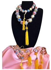 Glass bead necklace